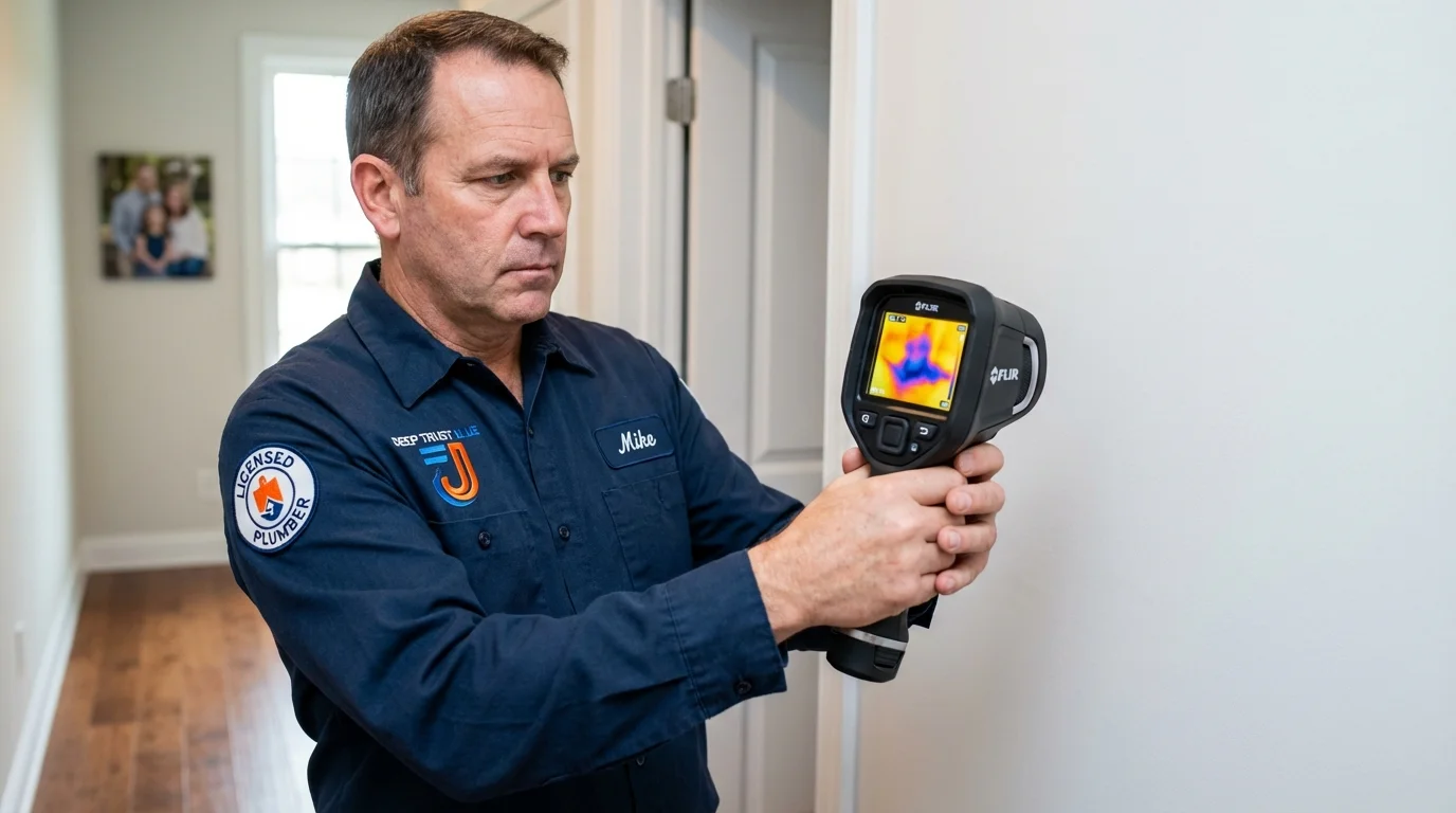 Thermal imaging leak detection by Johns Plumbing LLC in Wake Forest
